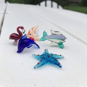 Fish & Sea Creature Tiny Glass Animal Set 🐬🐠🐳🐙